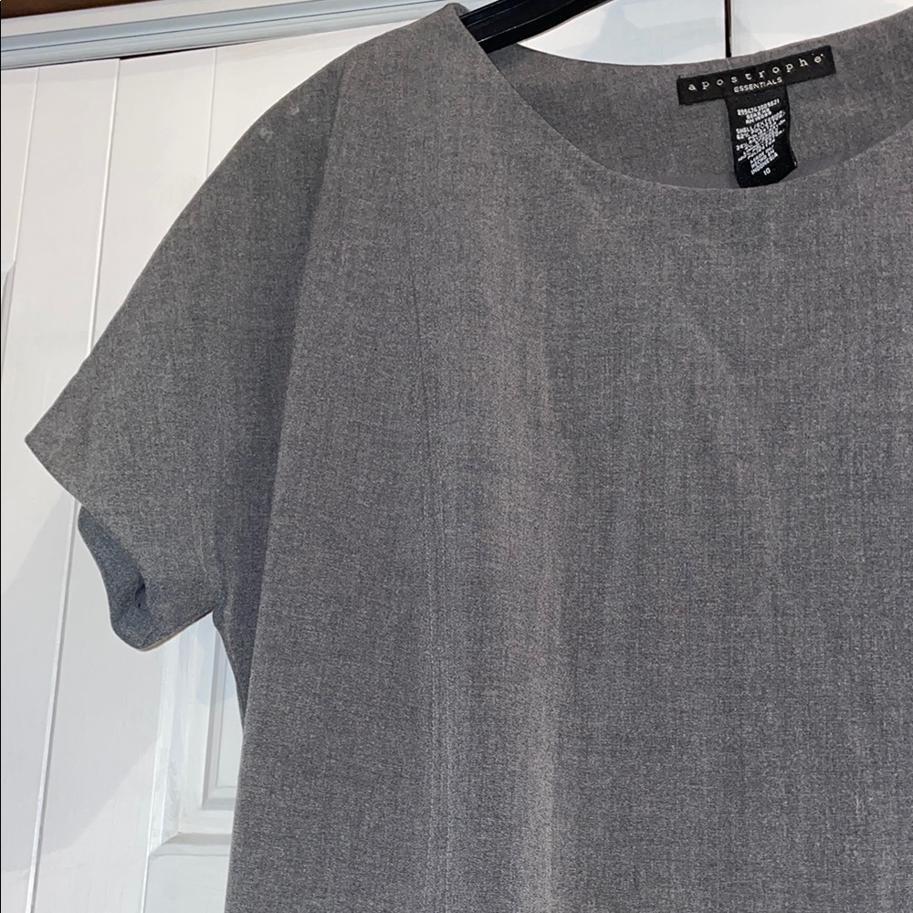 🛑SOLD🛑 Apostrophe Gray Sheath Dress. - Picture 4 of 9